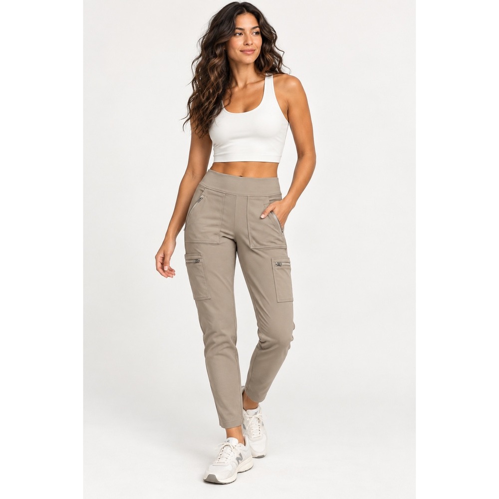 Athleta Headlands Hybrid Cargo II Tights Khaki Brown Hiking Outdoor 12 Tall
